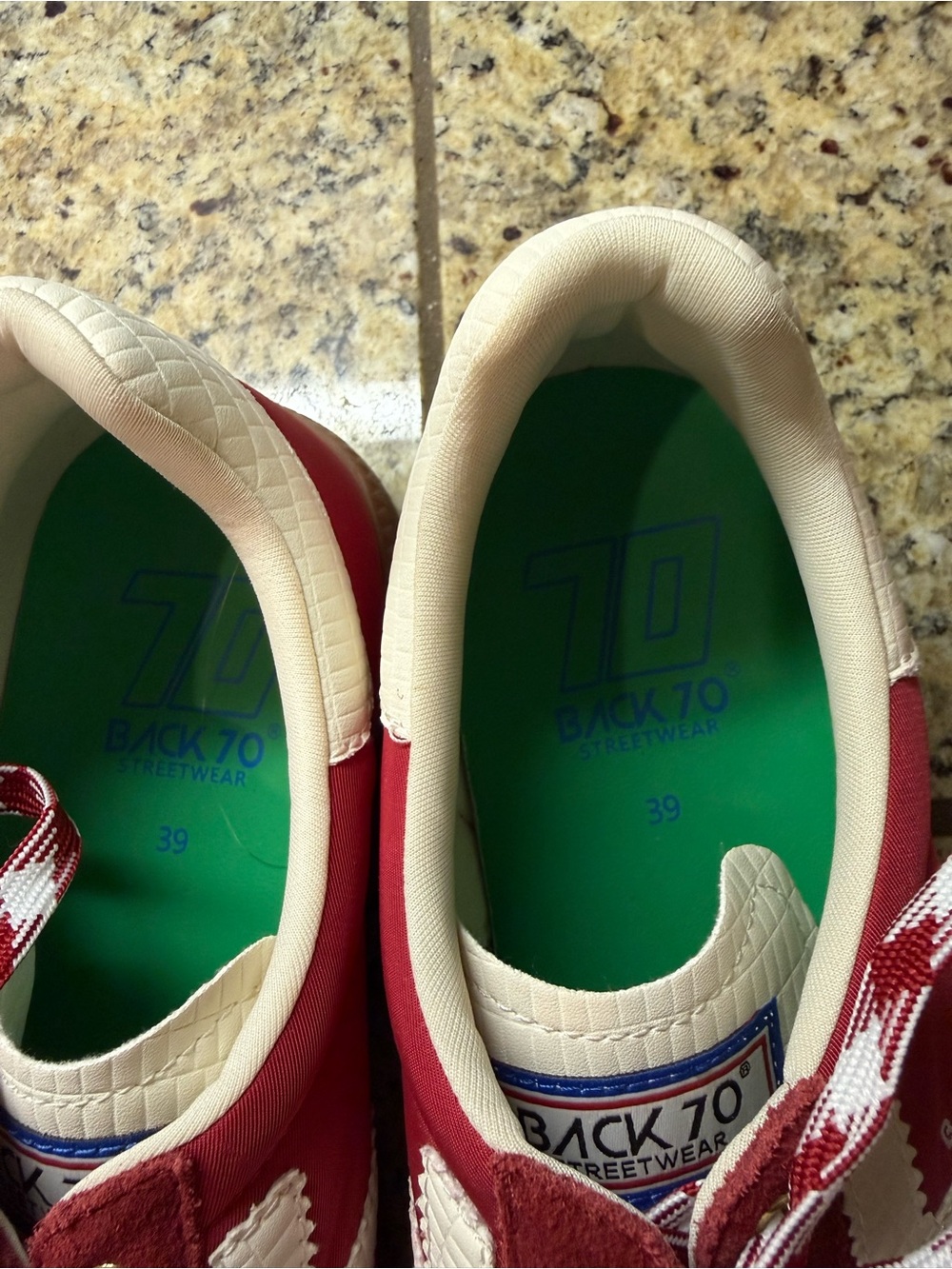 Women’s Red Sneakers with Cream Accents — Casual Athletic Style - Picture 5 of 7